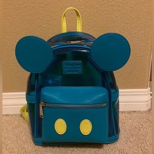 Disney Parks Loungefly Clear Blue Backpack